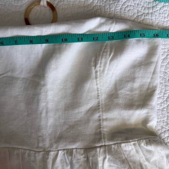 Linen-Blend O-Ring Halter Romper -- 3-inch inseam - Picture 7 of 11